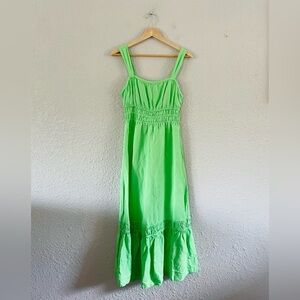 Loft Lime Green Midi Dress